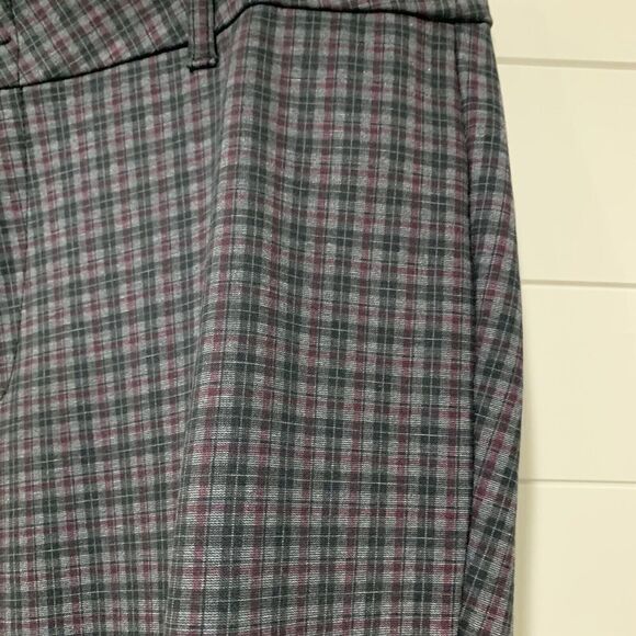 Kut from the Kloth | Plaid Pants Elizabeth Ankle Straight Leg Trouser- Size 14 W - Picture 3 of 8